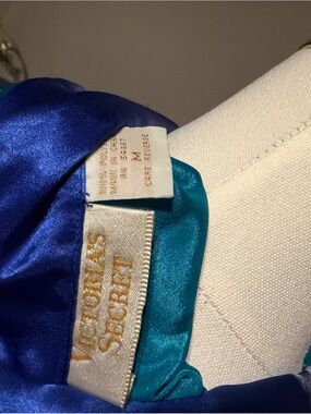 Vintage  Victoria's Secret GOLD TAG Royal Blue Satin Top